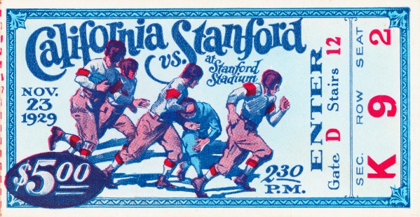 1929 California Bears at Stanford Indians Print