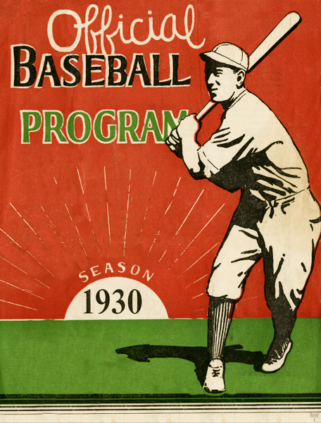 1930 Official Baseball Program Art by Row One Brand