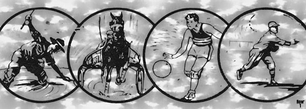 1930s 4 sports art Print