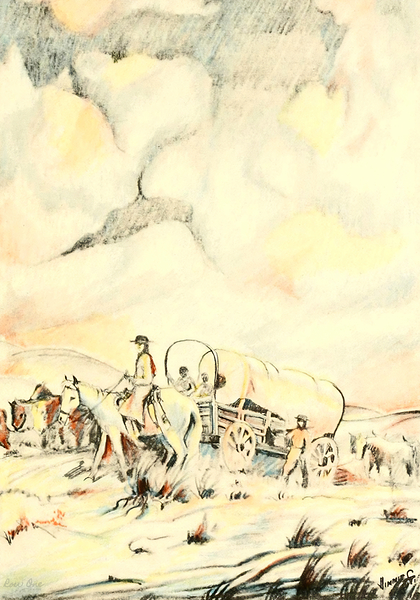 1930s western art Print