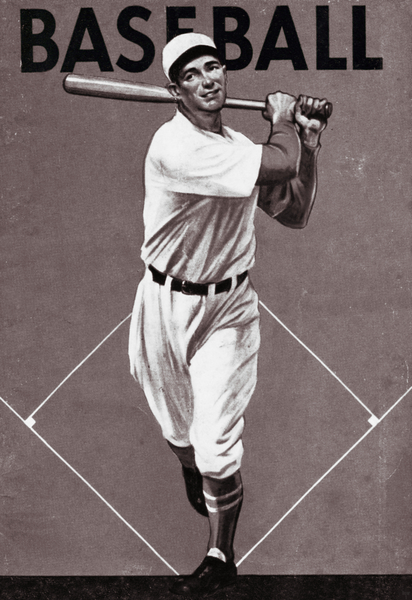 1934 Vintage Black and White Baseball Art Print