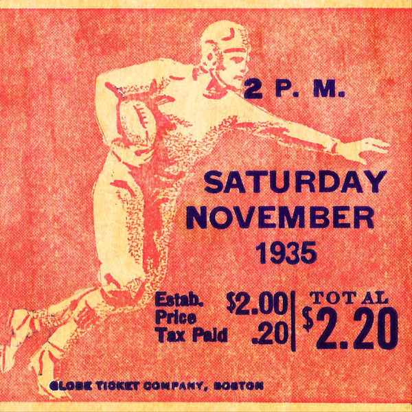 1935 Football Ticket Stub Remix Wall Art Print