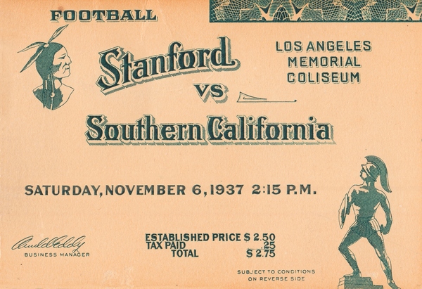 1937 USC Trojans vs. Stanford Indians Print