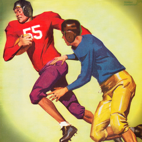 1938 Vintage Football Cover Art Remix Print