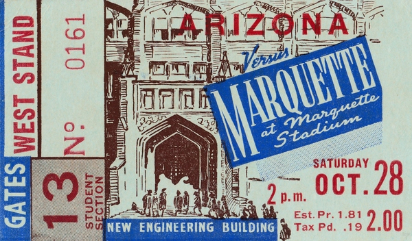 1939 Marquette Golden Avalanche vs. Arizona Wildcats  Print