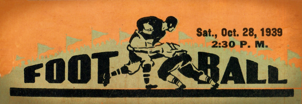 1939 Vintage Football Ticket Stub Remix Art Print