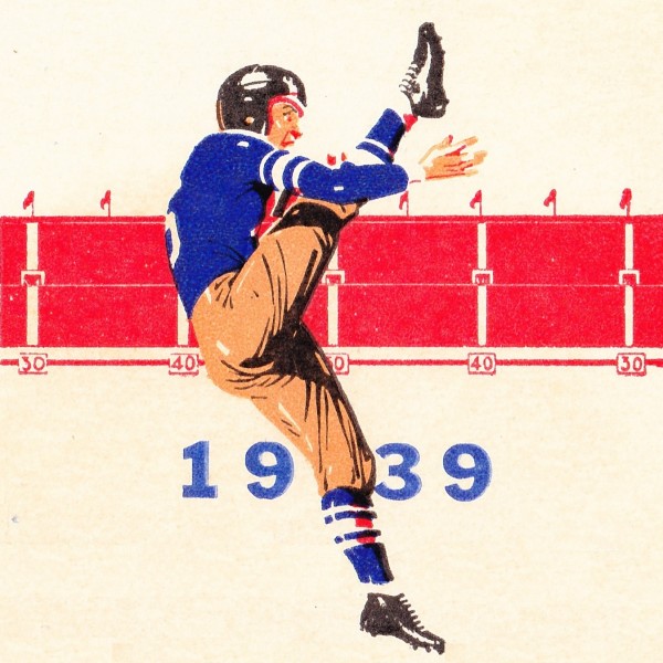 1939 Vintage Football Punter  Print