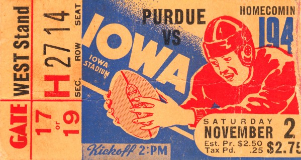 1940 Purdue vs. Iowa Print