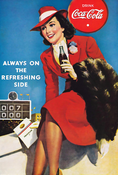 1940 coke football ad Print