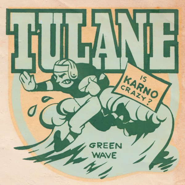 1940s tulane green wave art Print