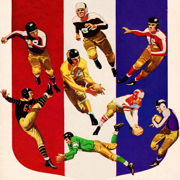 1941 Football Players Action Art Print