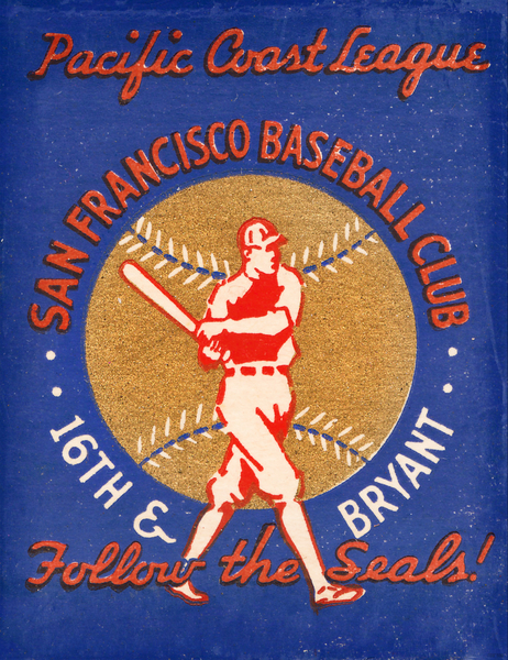 1941 San Francisco Seals Baseball Art  Print