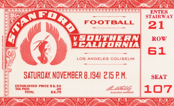 1941 Stanford vs. USC  Print