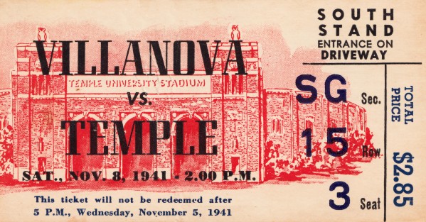 1941 Temple Owls vs. Villanova Wildcats Print
