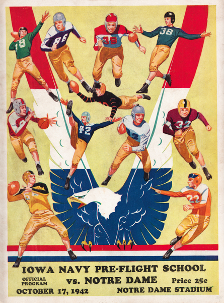 1942 Iowa Pre-Flight vs. Notre Dame | Row 1 Print