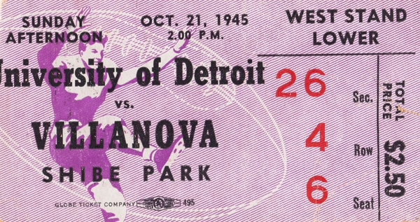 1945 Detroit Titans vs. Villanova Wildcats Print