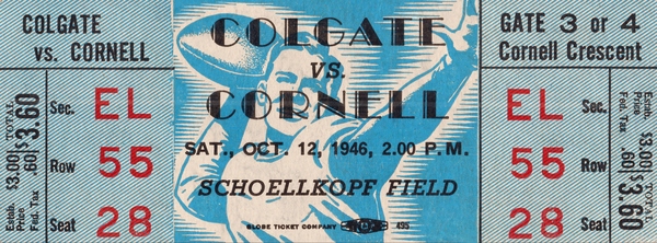1946 Colgate Red Raiders vs. Cornell Big Red Print
