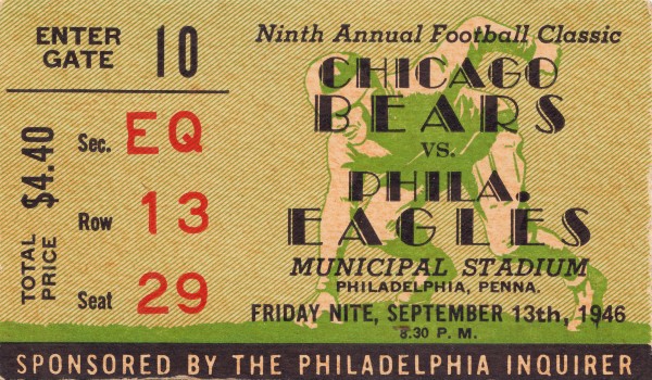 1946 Philadelphia Eagles vs. Chicago Print