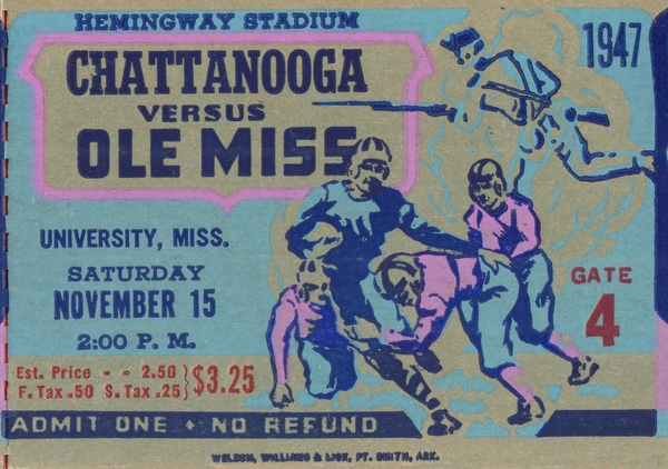 1947 Ole Miss Rebels vs. Chattanooga Print