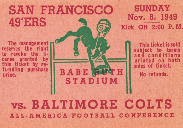 1949 Baltimore Colts vs. San Francisco 49ers Print