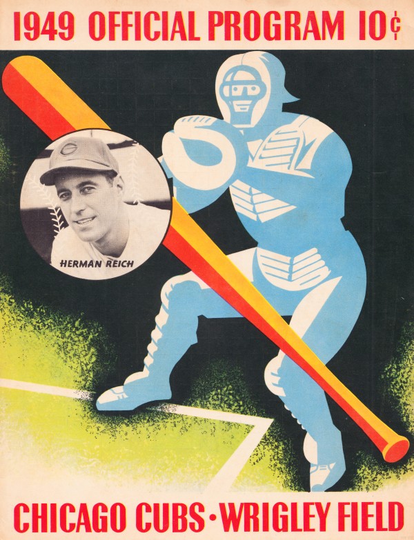 1949 Chicago Cubs Program Art Print