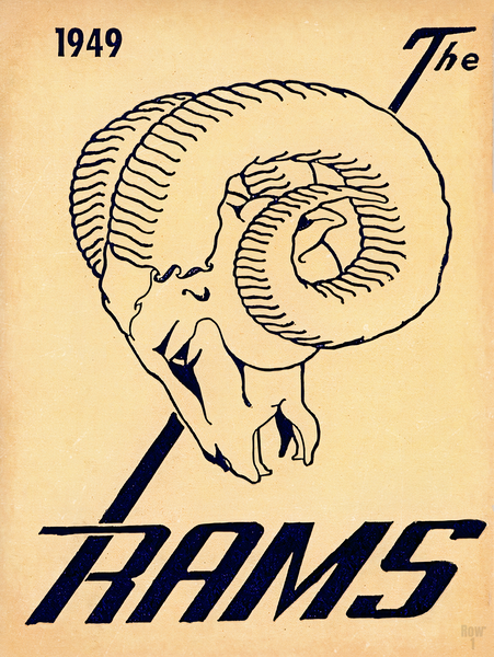 1949 LA Rams Wall Art Print