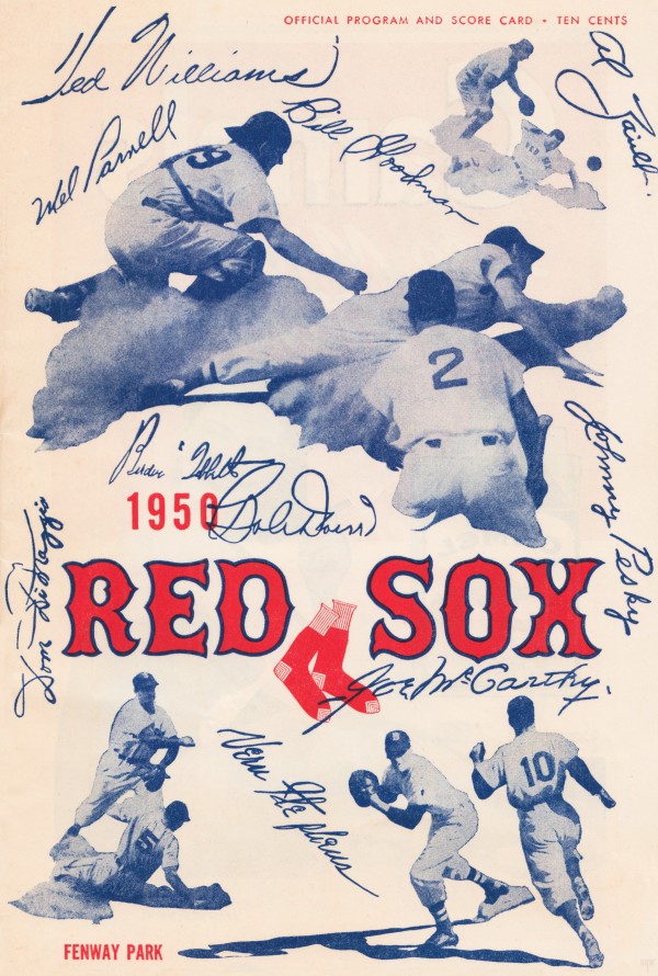 1950 Boston Red Sox Score Book Canvas Art Print
