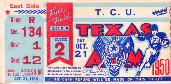 1950 TCU Horned Frogs at Texas Aggies Print