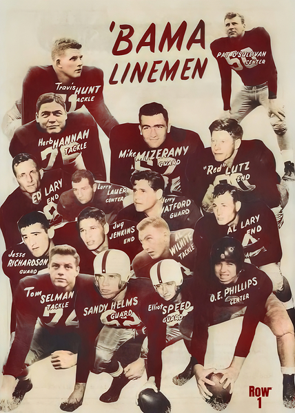 1950 Alabama Linemen Print