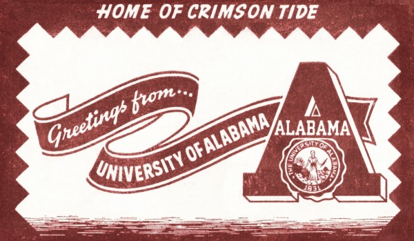 Vintage University of Alabama Art   Print