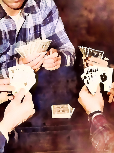 1950s card game Print