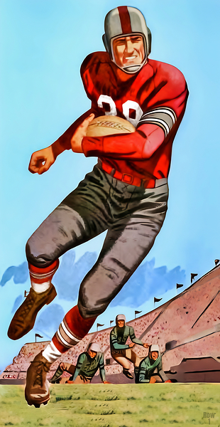 1950s football art remix Print