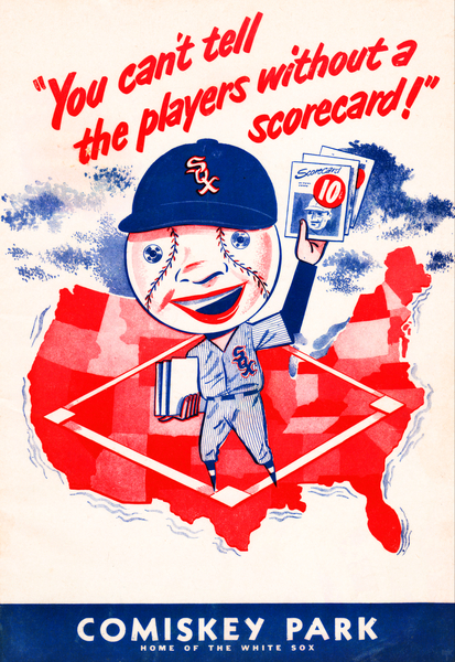 1952 Chicago White Sox Scorecard Canvas  Print
