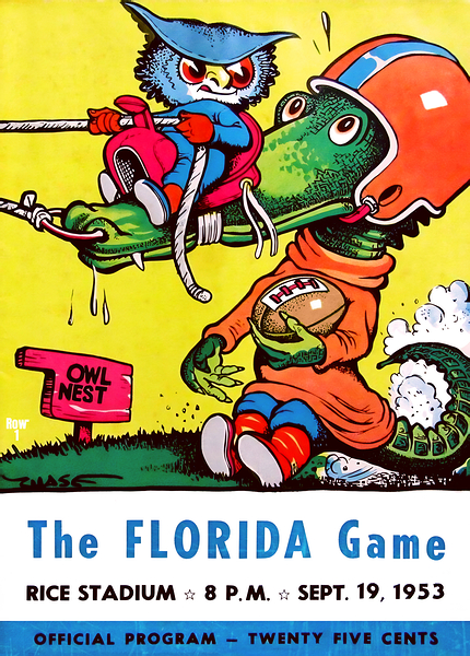 1953 rice florida football program by Row One Brand
