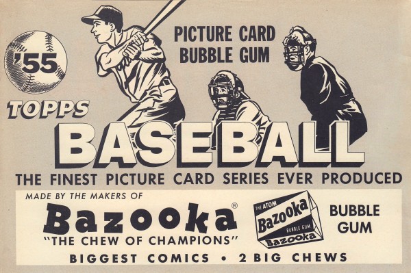 1955 Topps Baseball Bazooka Bubble Gum Ad Print