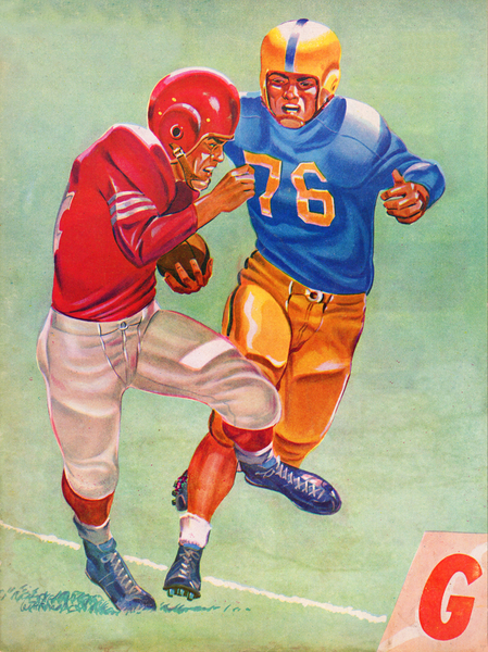 1955 Vintage Football Game Art Print