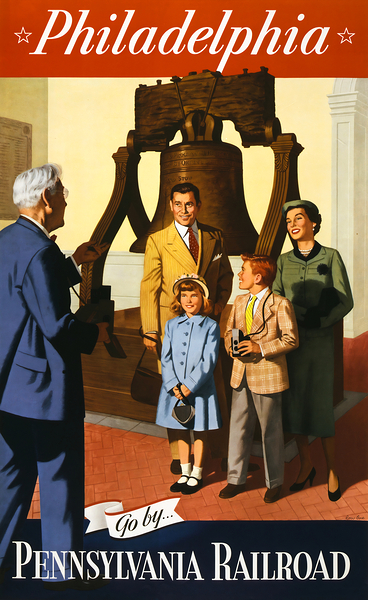 1955 philadelphia railroad train poster Print