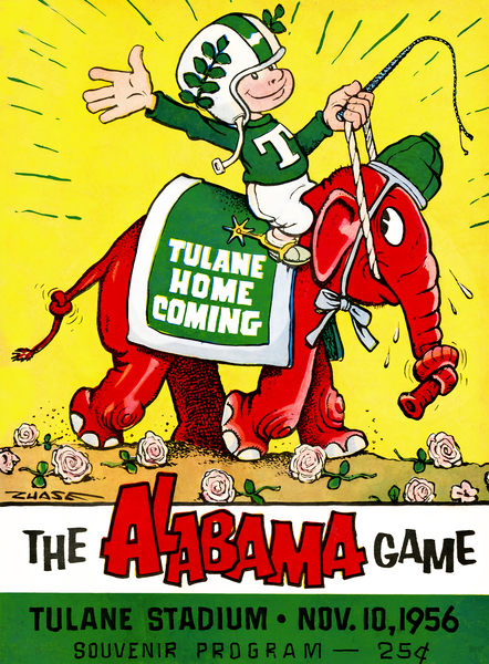 1956 Alabama vs. Tulane Football Cover Art Print