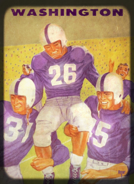 1956 washington football viewfinder remix art Print