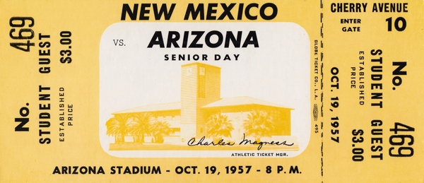 1957 Arizona Wildcats vs. New Mexico Lobos Print