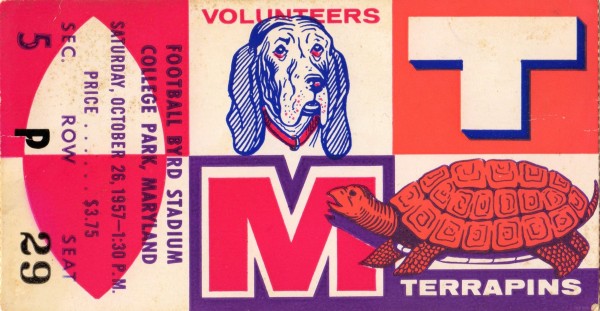 1957 Tennessee Vols vs. Maryland Terps Print