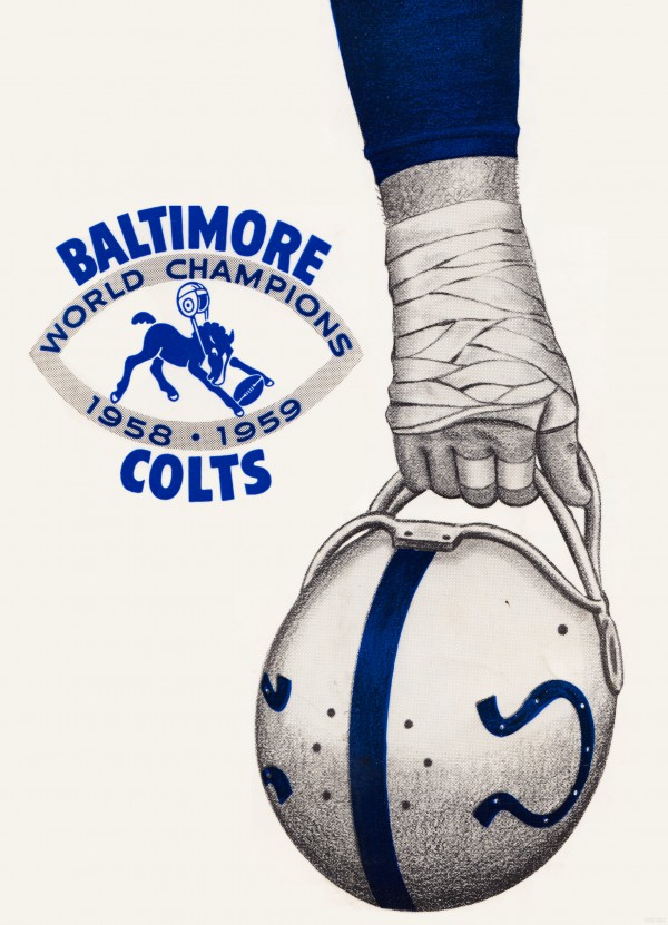 1958 Baltimore Colts Football Print  Print