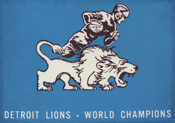 1957 Detroit Lions Vintage Football Art Print