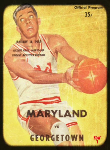 1959 Maryland vs. Georgetown Basketball Art Remix Print
