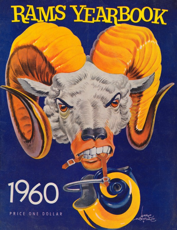 1960 Karl Hubenthal LA Rams Football Art  Print