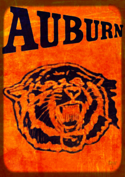 Auburn Tiger Throwback Viewfinder Art Print