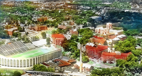 1960 tennessee campus art Print