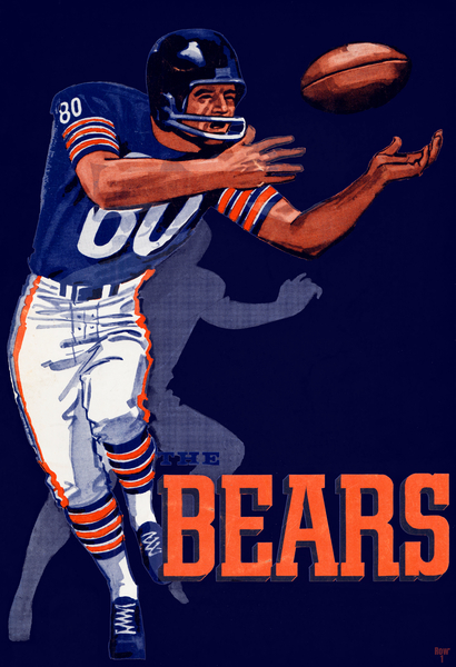 1962 Chicago Bears Retro Remix Art Print