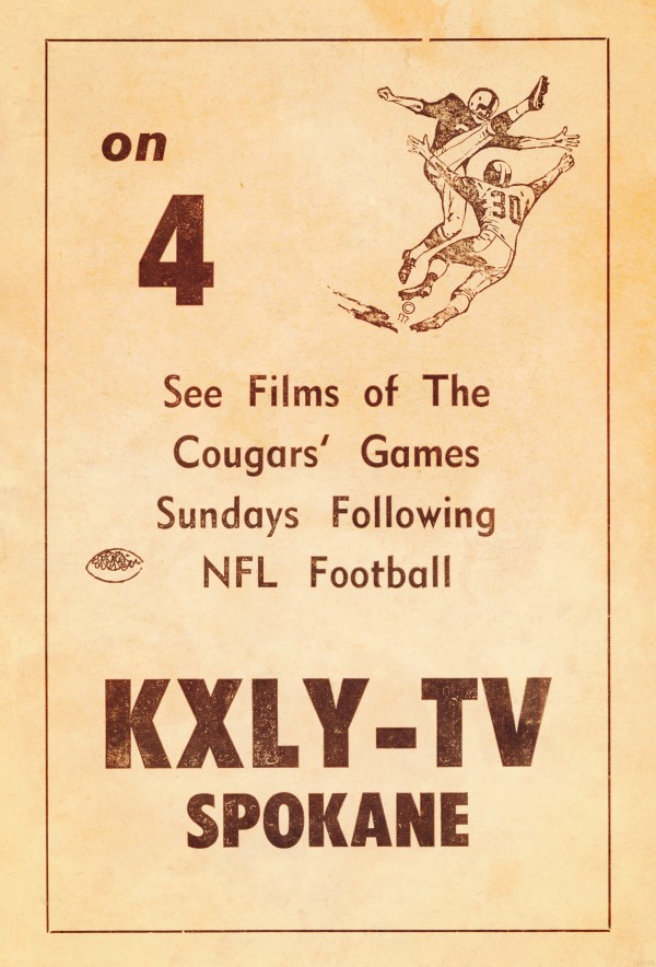 1962 kxly tv spokane football ad Print