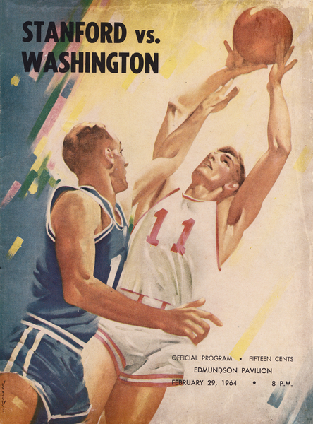 1964 Washington Huskies Basketball Program Lon Keller Art Print